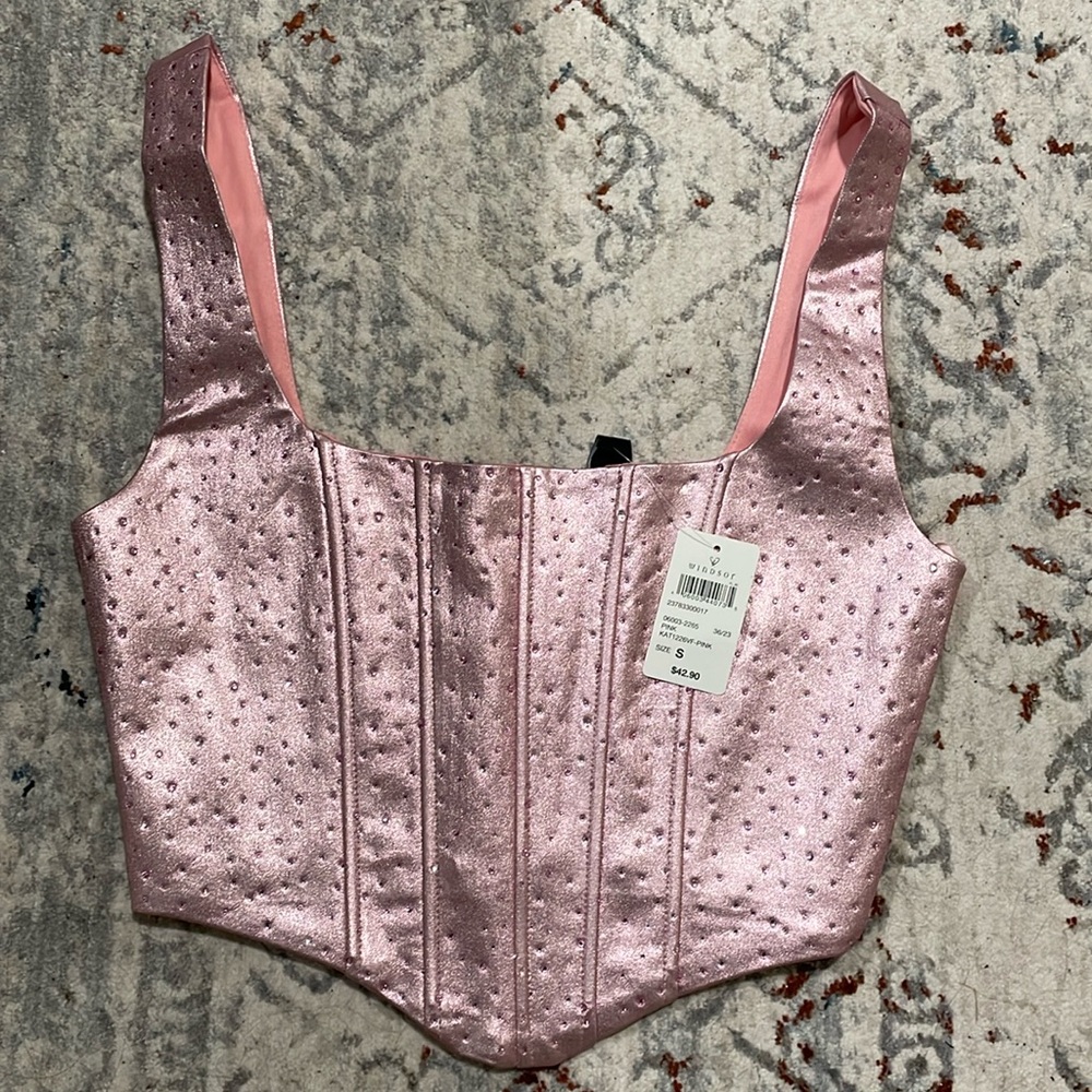 Windsor Jeweled Bustier Crop
